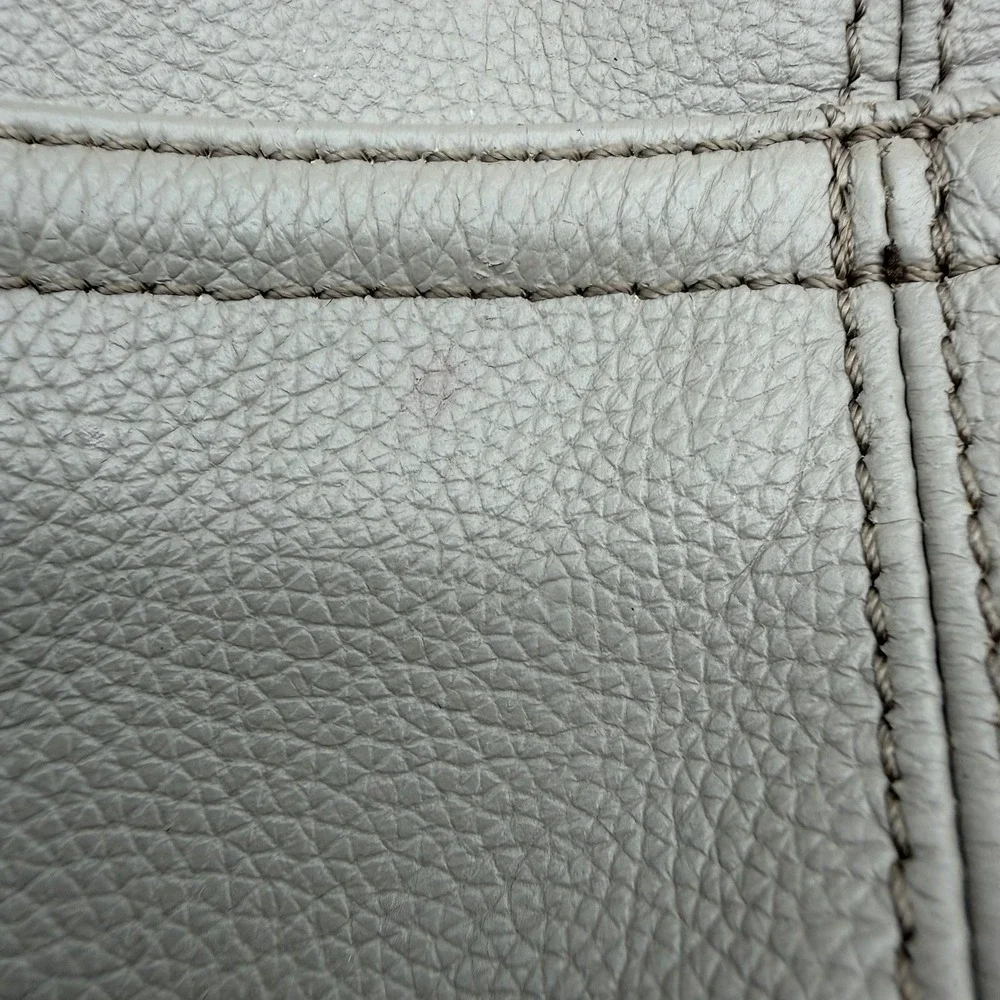 Tignanello Perfect Pockets Tote Colorblock Pebbled Leather Taupe/Black Y2K Style